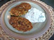 Fleischlose Küche : Bratlinge mit Gurkenquark - Rezept