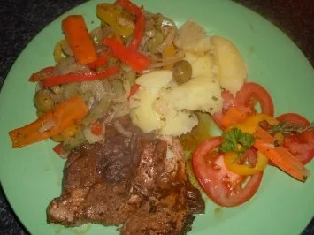 Spanferkelbraten mit Spanischem Wok-Gemüse... - Rezept - Bild Nr. 5