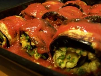 Überbackene Auberginenröllchen - Rezept - Bild Nr. 5