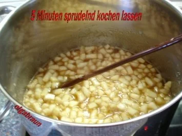 Rezept: Birnenkonfitüre mit kandierter Ananas und Schuss Bild Nr. 3 Birnenkonfitüre mit kandierter Ananas und Schuss - Rezept - Bild Nr. 3