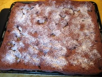 Rezept: Schoko Birnenkuchen vom Blech Bild Nr. 11 Schoko Birnenkuchen vom Blech - Rezept - Bild Nr. 11