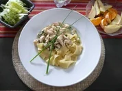 Geflügel - Putenragout an Bandnudeln - Rezept