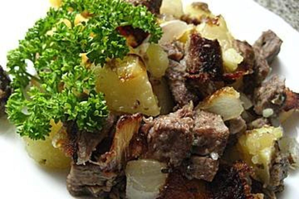 Bilder für Gröstl mit Putenaufschnitt - Rezept