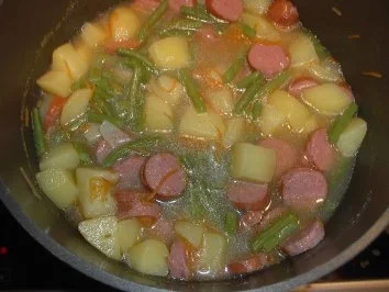 Bohnen - Wurst - Topf - Rezept
