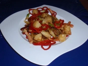 Maultaschen-Pfanne süß/scharf - Rezept - Bild Nr. 7