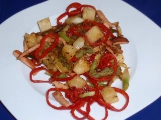 Maultaschen-Pfanne süß/scharf - Rezept - Bild Nr. 8