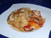 Kartoffelauflauf mit Gemüse und Wacholderschinken - Rezept