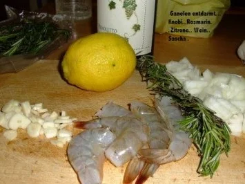 Garnelen mit "Zitronen - Spaghetti" - Rezept - Bild Nr. 2