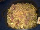 Zuchini mit Champions und Nudeln - Rezept