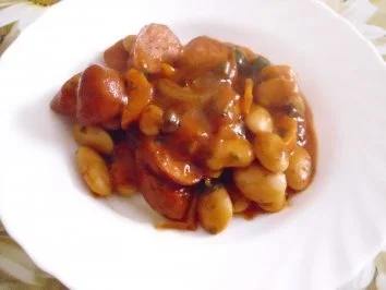 Rezept: Dicke Weiße Bohnen im Backofen Dicke Weiße Bohnen im Backofen - Rezept