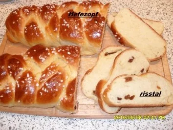 Hefezöpfe -1x mit versteckten Rosinen - - Rezept