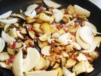 Rezept: Steinpilze mit Rotwein, dazu Spätzle Bild Nr. 3 Steinpilze mit Rotwein, dazu Spätzle - Rezept - Bild Nr. 3