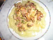 Capellini mit Pfifferlingen in einer Rahmsauce - Rezept