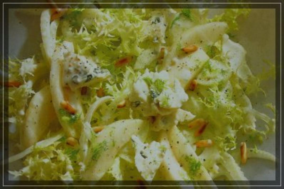 Friseesalat mit Fenchel und Gorgonzola - Rezept