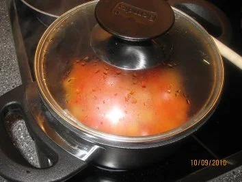 Lachsfilets auf  Linguine mit Paprikaschaumsoße - Rezept - Bild Nr. 3