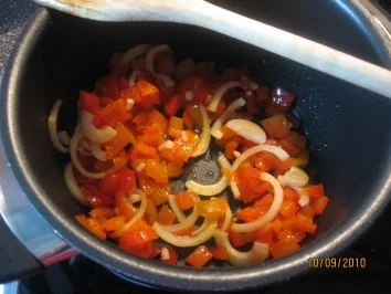 Lachsfilets auf  Linguine mit Paprikaschaumsoße - Rezept - Bild Nr. 6