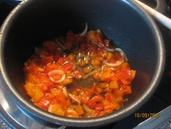 Lachsfilets auf  Linguine mit Paprikaschaumsoße - Rezept - Bild Nr. 8