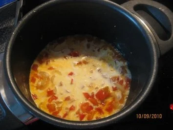 Lachsfilets auf  Linguine mit Paprikaschaumsoße - Rezept - Bild Nr. 11