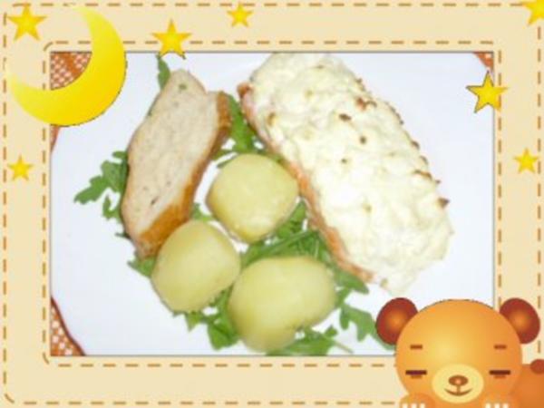 Lachsfilet mit Philadelphia-Haube