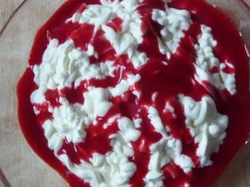 Rezept: Spaghetti - Quarkcreme mit Himbeersauce Spaghetti - Quarkcreme mit Himbeersauce - Rezept