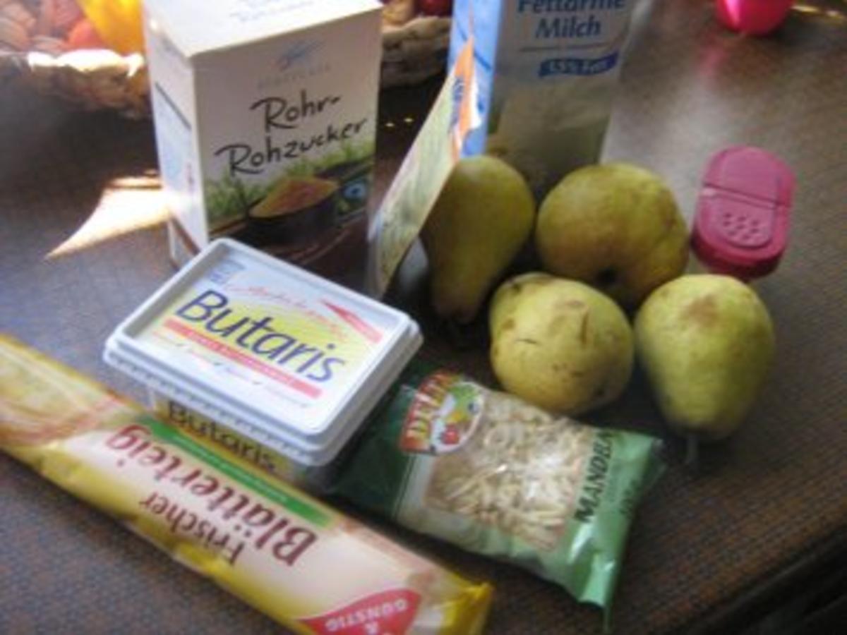 Birnen Pudding Tarte - einfach - 130 kcal/100g