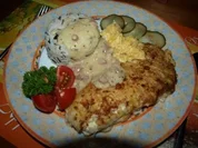 Fischfilet in Eihülle mit Speck-Senf-Soße - Rezept