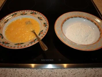 Fischfilet in Eihülle mit Speck-Senf-Soße - Rezept - Bild Nr. 3