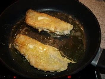 Fischfilet in Eihülle mit Speck-Senf-Soße - Rezept - Bild Nr. 7