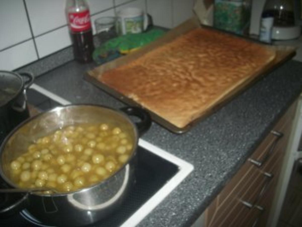 Stachelbeer Butterkeks Kuchen vom Blech - einfach - 175 kcal/100g