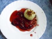 Pflaumenknödel auf Pflaumenröster - Rezept
