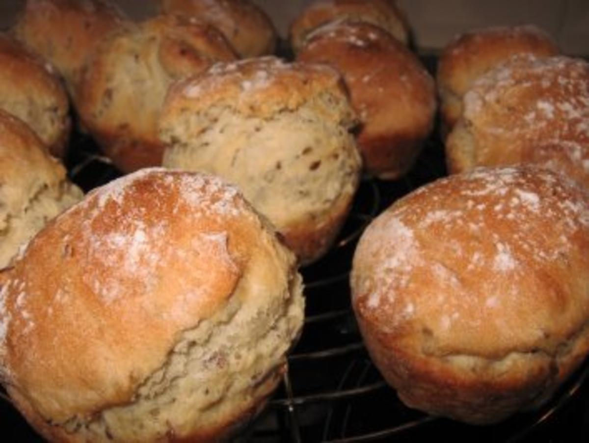Muffins-Brötchen mit Buttermilch und Leinsamen - Rezept - Bild Nr. 3