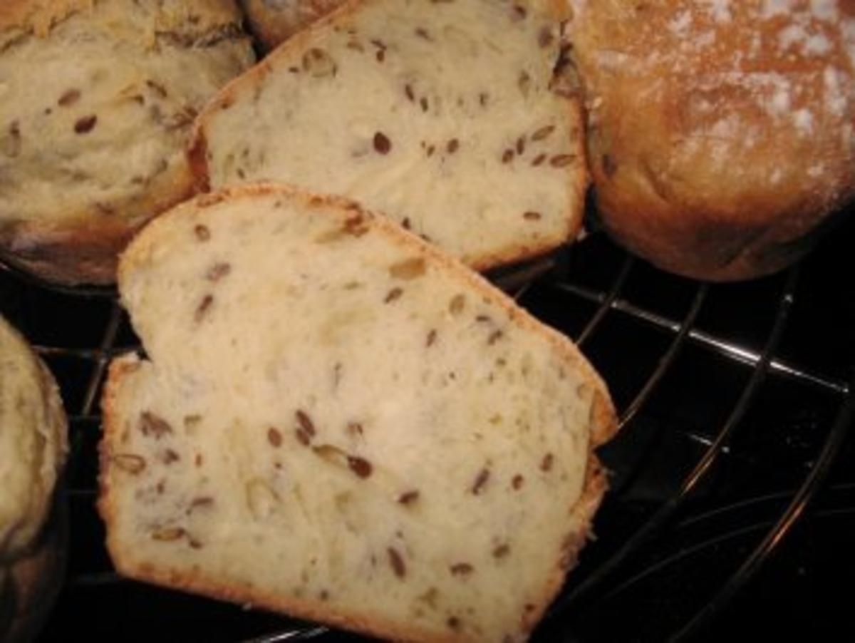 Muffins-Brötchen mit Buttermilch und Leinsamen - Rezept - Bild Nr. 4