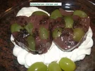 Dessert:  SCHOKOPUDDING an Weintrauben - Rezept