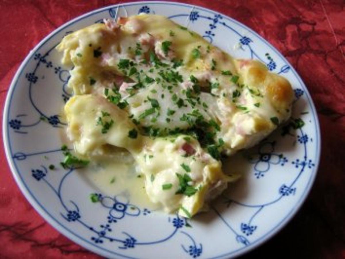 Blumenkohlauflauf als Beilage, geht aber auch so einfach mit Brot ...