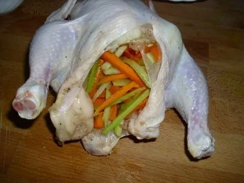 Hähnchen mit Gemüse gefüllt - Rezept - Bild Nr. 5