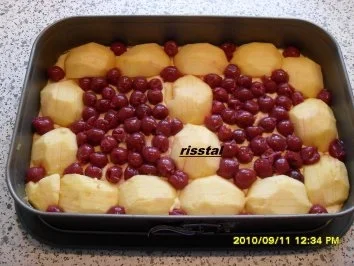 Kirsch-Apfelkuchen  - einer wollte  Kirsch - der andere Apfelkuchen - - Rezept