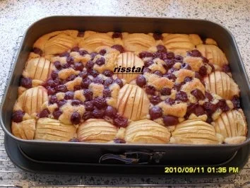 Kirsch-Apfelkuchen  - einer wollte  Kirsch - der andere Apfelkuchen - - Rezept - Bild Nr. 4