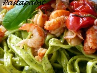 Rezept: Tagliatelle mit Basilikumsauce und Flusskrebsschwänzen Bild Nr. 5 Tagliatelle mit Basilikumsauce und Flusskrebsschwänzen - Rezept - Bild Nr. 5