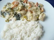 Geflügel -Pfanne mit Senf-Sahnesoße - Rezept