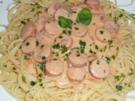 Würstchengulasch mit Spaghetti - Rezept