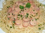 Rezept: Würstchengulasch mit Spaghetti Würstchengulasch mit Spaghetti - Rezept