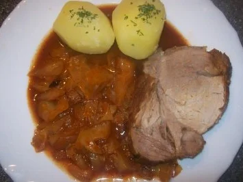Schweinebraten auf Schmorkohl - Rezept - Bild Nr. 6