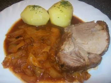 Schweinebraten auf Schmorkohl - Rezept - Bild Nr. 7