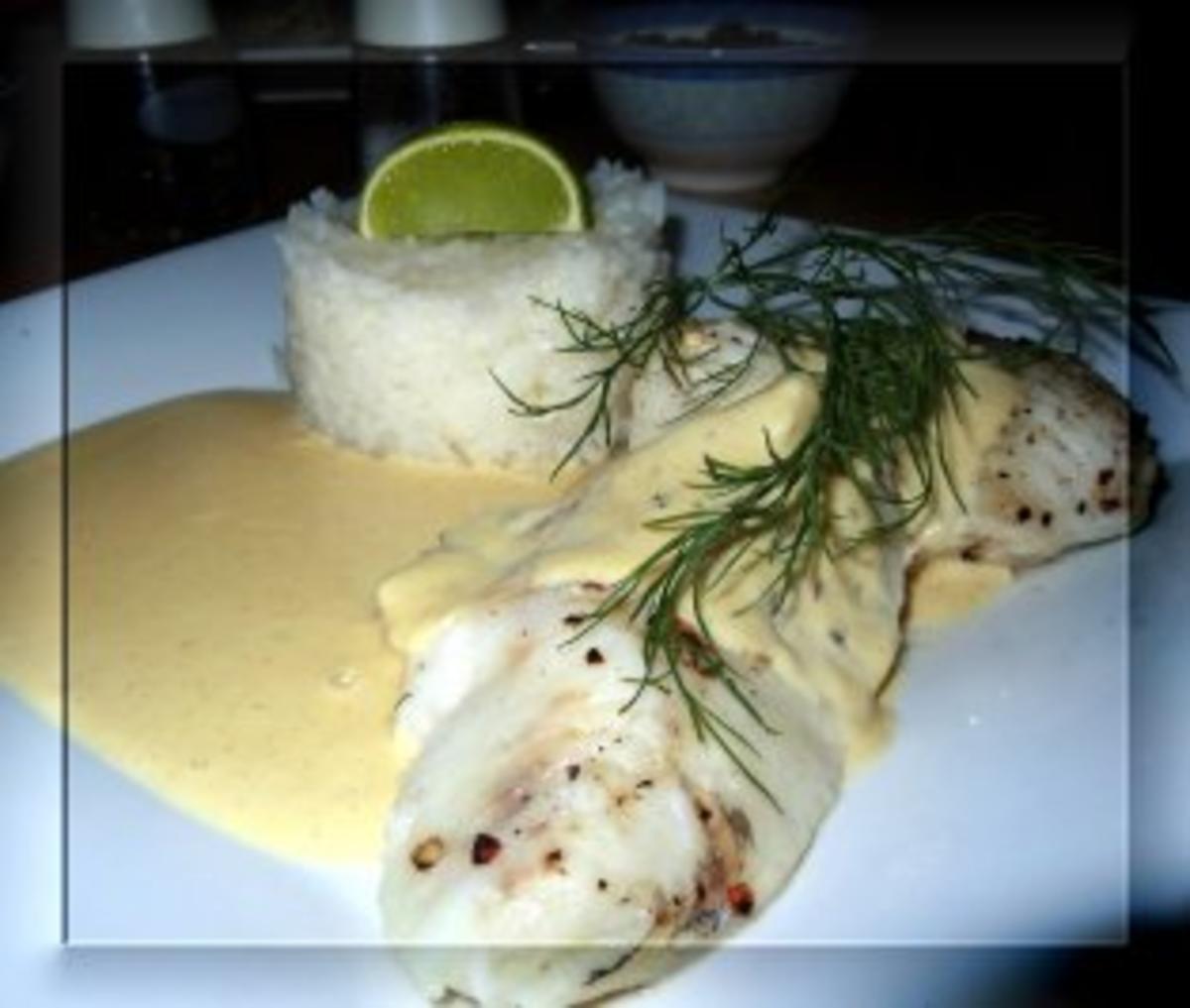 Gedämpftes Hechtfilet mit Gewürztraminer-Senf-Sauce - Rezept - kochbar.de