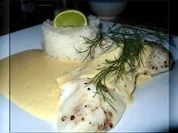 Gedämpftes Hechtfilet mit Gewürztraminer-Senf-Sauce - Rezept