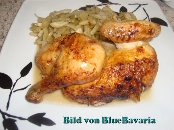 Rezept: Geflügelgerichte: Limetten-Hähnchen auf Fenchel Geflügelgerichte: Limetten-Hähnchen auf Fenchel - Rezept