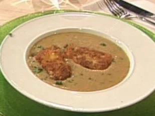 Crèmesuppe von Hülsenfrüchten mit gebackenem Kabeljau (Achim Mentzel) - Rezept
