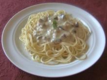 Spaghetti mit Gorgonzola - Feigen - Soße - Rezept