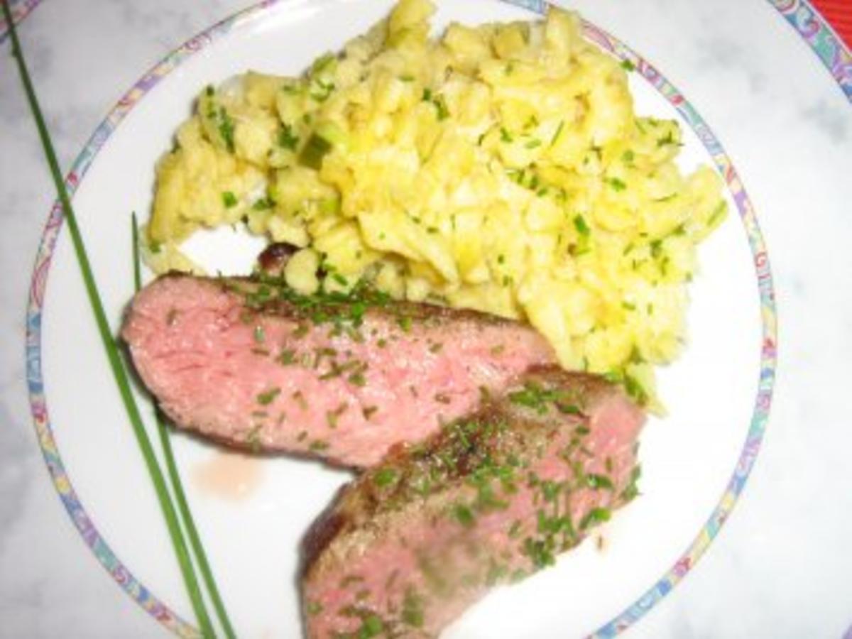 Rostbraten an Käsespätzle - schnell &amp; einfach - 170 kcal/100g