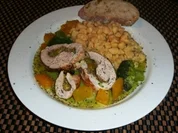 Gefülltes Putenschnitzel mit Spätzle - Rezept